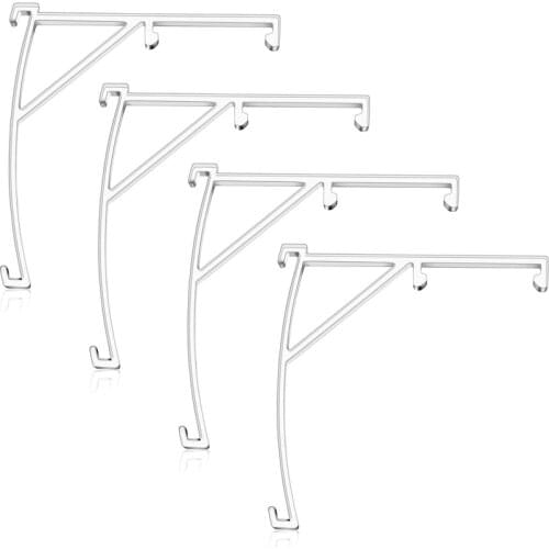 Blinds Parts Accessory Components Valance Clips Plastic Vertical Blinds Brackets 3.5 Inch Vertical Blinds Clear Plastic (8pcs)