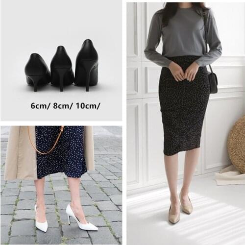 2020 PU Leather Sexy Pointed Toe Stilettos Shallow Wedding Women Shoes Thin High Heel Fashion Women Pumps Big Size 34-41