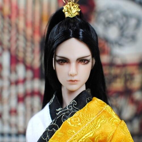 1/6 Scale BJD Doll Chinese Ancient Costume Hanfu Samurai Suit Long Hair Samurai Wig for30cm Male Body Limited Edition Collection