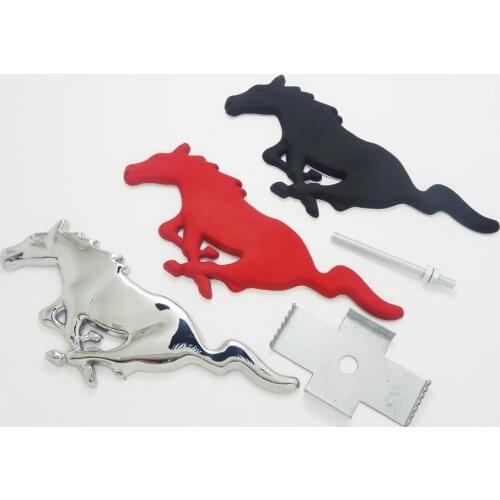 1X Car Front Grille Emblem badge grille red silver black color For Ford Mondeo Ecosport Fox 155*50MM