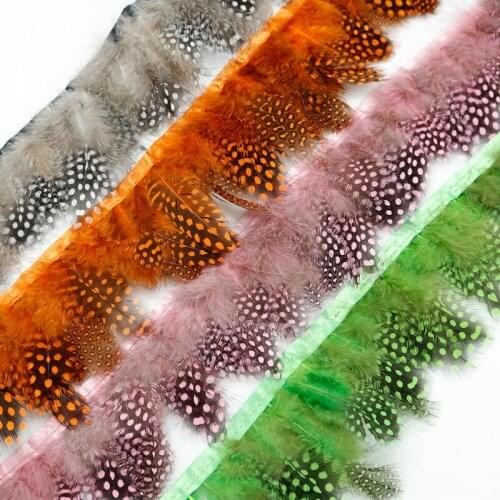 10Meters/lot 4-8cm Multicolor Natural Chicken Pheasant Feather Fringe Trim For Wedding Dress Clothing Accessories