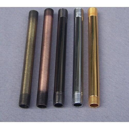 10pieces/lot M10 plating metal Hollow threaded tube Lamp fitting alloy straight tube connection tube Lighting accessories DIY