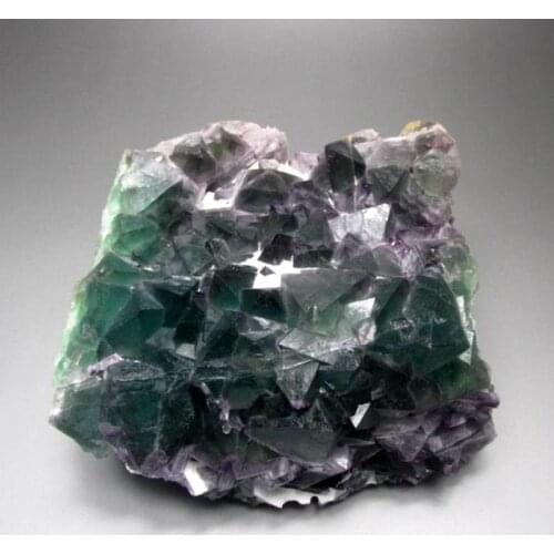 2168g Purple-Green Fluorite Cluster on Quartz Matrix - crystals and stones healing Mineral specimen Home Decor feng shui
