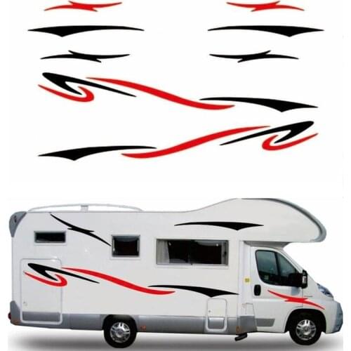 315CM Two side RV Stripes Graphics Decals Car Stickers Vinyl Graphics for Caravan Travel Trailer Camper Van