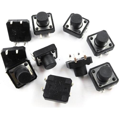 12*12*8.5MM Switch 4-pin Copper Foot Push Button Switch 12x12x8.5 Mm 500000 Times Life 10pcs/lot