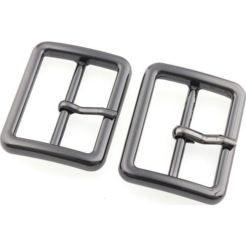 6pcs 30mm Gun black High quality zinc Alloy Pin Single Prong Clip Belt Buckle Pin Buckles Leather Waistband Buckles No Belt DIY