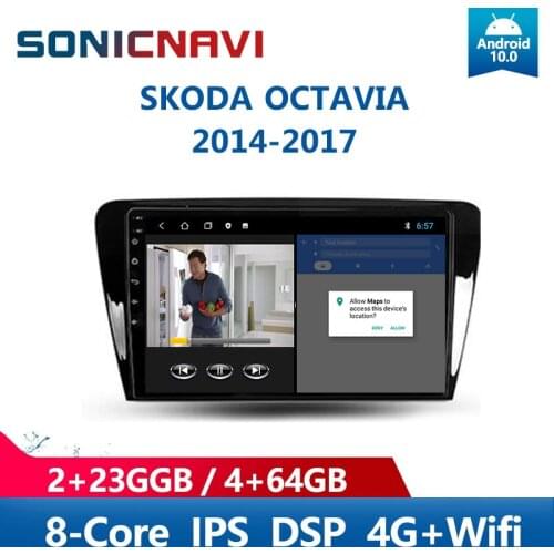 Car Radio For SKODA Octavia 2014-2020 Andorid 10.0 2Din Multimedia Video Player GPS Navigation 4G RDS 2Din Autoradio Bluetooth