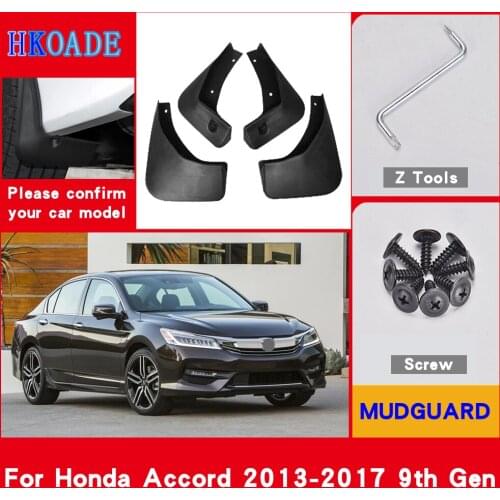 Car Fender Mud Flaps For Honda Accord 9th 9 Gen 2013-2017 Mudguards Splash Guards Fender Mudflaps Car Fender Accessories