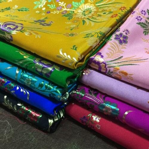 Free Shipping 0.75*1m Size Vintage Fabric Chinese Style Qipao Jacquard Fabric For Sewing Kimono Cheongsam Brocade Satin Fabric
