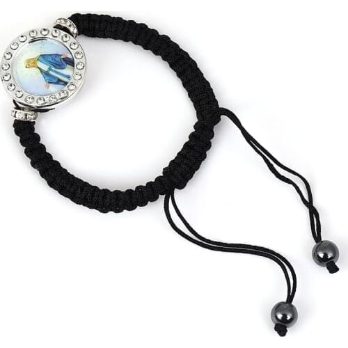 Jesus Cross Charm Bracelet Christian Supplies Gifts Zinc Alloy Material Virgin Mary Bracelets Wholesale Random Pictures