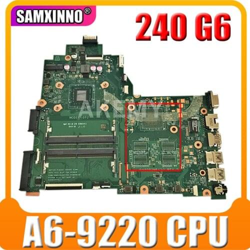 DA00P2MB6DO mainboard For HP Pavilion 240 G6 14Z-BW 14-BW laptop motherboard 925543-001 925543-501 925543-601 with A6-9220