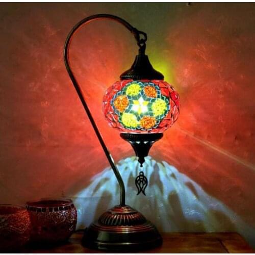 D15cm Morocco Retro Tabel Lamp Mosaic Bedside Dressing Decorative Desk Lamp Deco Vintage Bedside Table Lightings For Bedroom