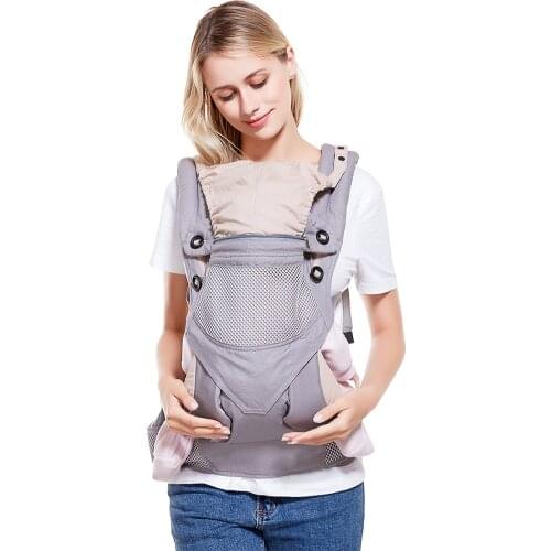 Ergonomic 360 Cool Air Baby Carrier Organic Cotton Wrap Sling Shoulder Baby Backpacks Breathable Kids Baby Carrier Sling