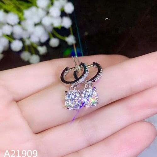 KJJEAXCMY fine jewelry Mosang Diamond Womens Earrings in Sterling Silver Support Test With certificate