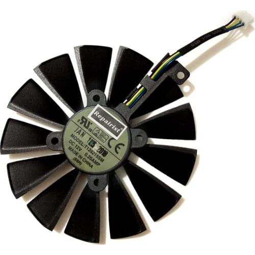 T129215SM PLD10010S12H And Altenative STRIX-GTX 1050Ti-O4G ROG-POSEIDON-GTX1080TI-P11G-GAMING RX470 GPU Cooler Graphics Card Fan