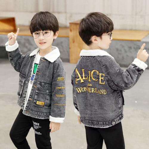 Jean Spring Autumn Boy Coat Jackets Overcoat Top Kids Teenage Gift Children Clothes Gift Formal School High Quality