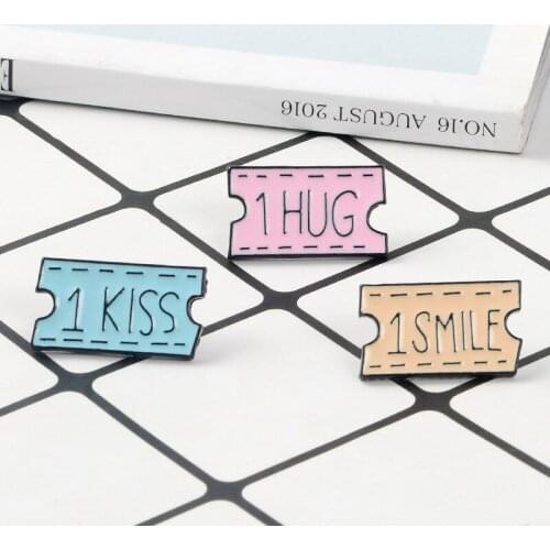 Fashion Cartoon New Creative High-end Enamel Movie Ticket Brooch Tide Personality Wild Bag Movie Fan Shirt Badge Friend Gift