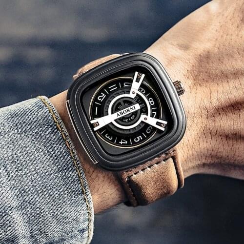 ABORNI Fashion Watch Men Minimalist Wristwatches Casual Quartz Watch New Brand Casual Male Clock Relojes Para Hombre for Men