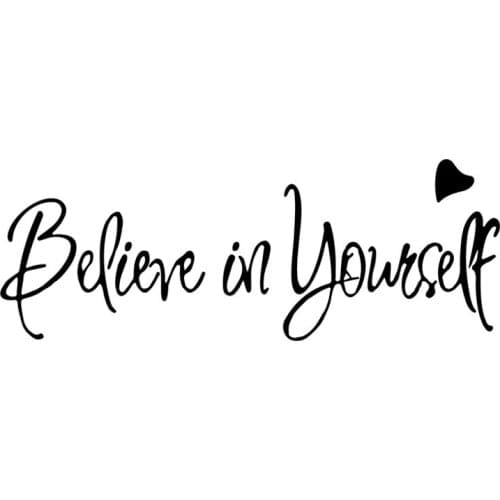 Believe in Yourself Wall Decals Inspirational Quotes Stickers Positive Wall Sayings Motivational Wall Words Peel and Stick