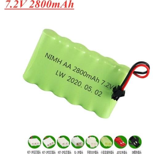 7.2v 2800mah NiMH Battery For Rc toys Car Tanks Trains Robot Boat Gun Ni-MH AA 700mah 7.2v Rechargeable Battery 1Pcs