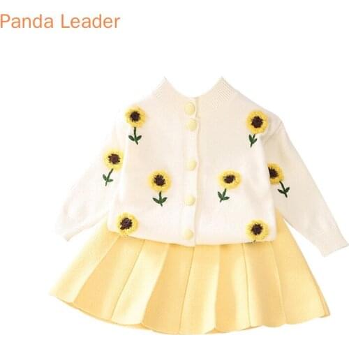 2020 New Girls Spring Winter Clothes Set Long Sleeve Sweater Shirt Skirt 2 Pcs Clothing Suit Baby Outfits Kids Girls Clothes