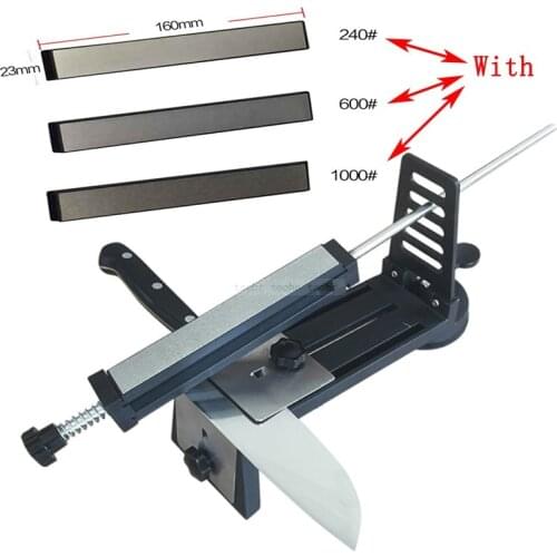 New upgrade knife sharpener Professional Kitchen Knife Sharpener Sharpening Fix Fixed Angle with 3pcs Sharpening stone