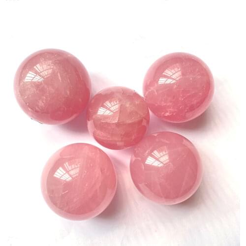 Wholesale Custom Natural Healing Pink Rose Quartz Magic Crystal Stone Sphere Ball