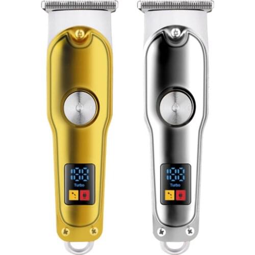 Professional small rechargeable Turbo hair trimmer corded cordless hair clipper powerful LCD electric hair cutting machine