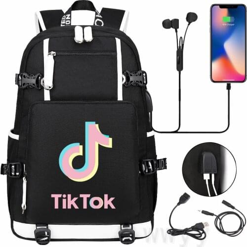 TIK TOK Backpack Shoulder Bags Cosplay Laptop Knapsack Packsack Travel Study School Bags