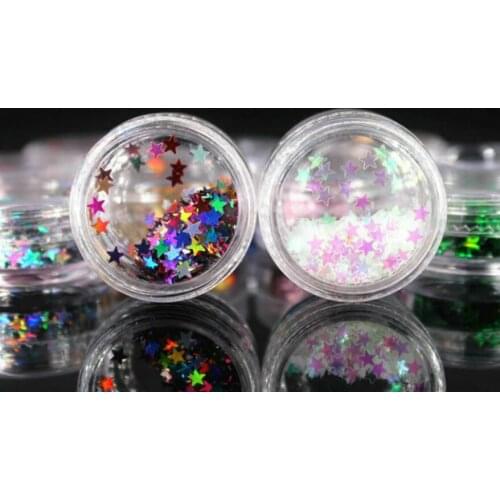 DIY shining start Acrylic Powder 3D Nail Tips Nail Glitter Builder Crystal Powder Manicure Salon Tools Acrylic Powder For Nail