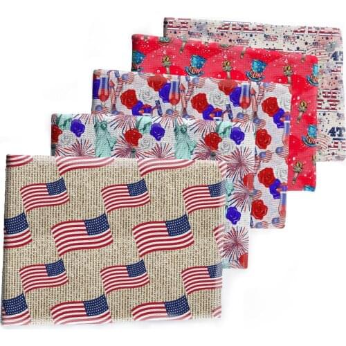 USA Independent Day Printed Bullet Textured Liverpool Patchwork Tissue Kids home textile 50*145cm