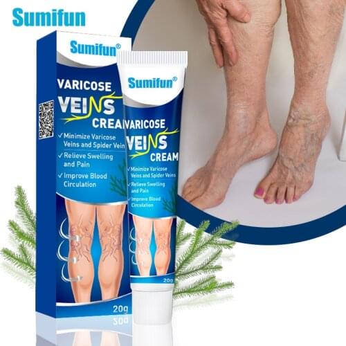 Sumifun 1Box Varicose Veins Treatment Cream Vasculitis Phlebitis Spider Cream Varicosity Angiitis Removal Medical Plaster
