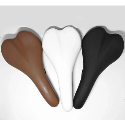 Bicycle Saddle Retro PU Material Mountain Bike Saddle Riding Accessories Two Sizes Available 280mm*135mm Thick And Thin Seat