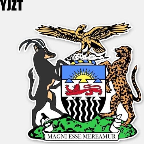 YJZT 12.7CM*12CM Car Styling Central African Federation Coat Of Arms Car Sticker Decal 6-2736