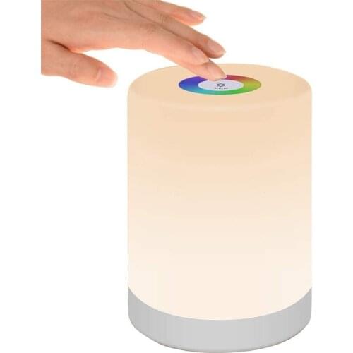 Dimmable LED Touch Night Light Smart Dimmer Bedside Table Light USB Rechargeable RGB Lamp For Kids Baby Bedroom Lighting Gift
