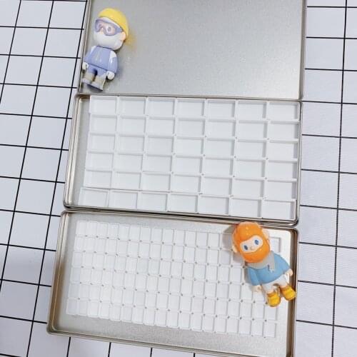 Watercolor color palette storage tin box 108PCS0.5ml /42pcs full block grid art painting utensils school supplies