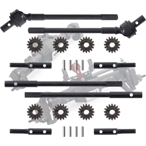 SCX10 II CNC Aluminum Alloy Portal Axle Internal Drive Shaft Bearing Gear Set Hardened Steel Spare Parts Accessories