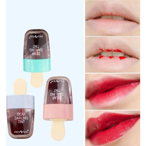 5pcs/set Korean Style Cute Ice Cream Lip Tint Makeup Liquid Lipstick Moisturizing Lip gloss Waterproof Lasting Lipgloss Cosmetic