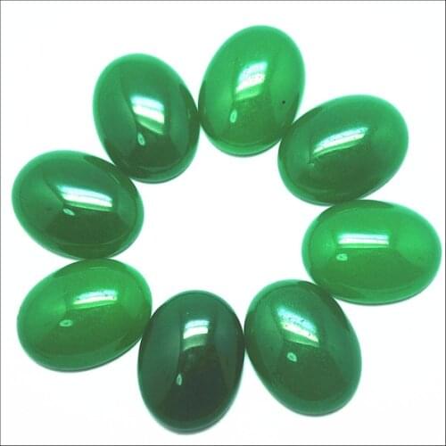 5pcs Wholesale price green jade stone cabochons 10x14mm 13x18mm 18x25mm semi precious stone beads accessories beads parts diy