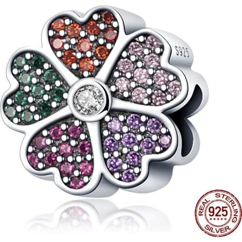 925 Sterling Silver Heart-shaped Colorful Plate Beads&Charm Fit Original Pandora Bracelet&Bangle Making Fashion DIY Jewelry