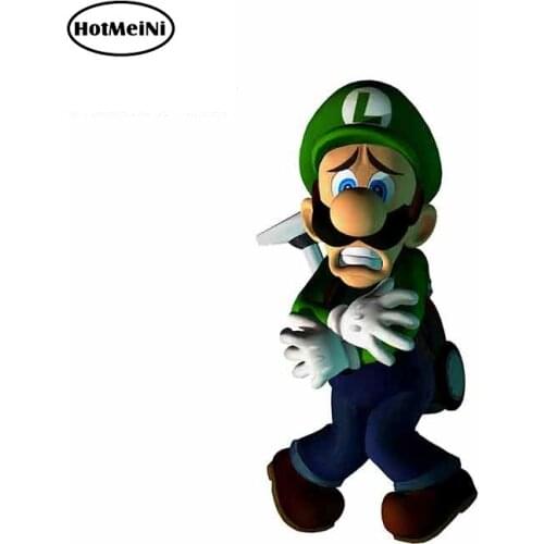 HotMeiNi 13cm x 6.2cm Cartoon Frightened Mario Graphics Car Stickers Funny Car Decals Vinyl Car Window Bumper Decor