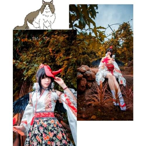 [Customized] Anime Touhou Project Syameimaru Aya Dress Uniform Cosplay Costume Any Size Full Set Women Halloween Freeshipping