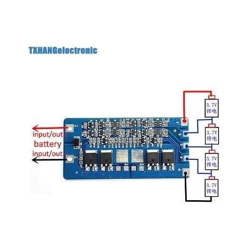 Integrated Circuits 4S 20A 18650 Li-ion lithium Battery BMS Circuit Protection PCB Board 14.8V 16.8V 4s 20a li-ion bms