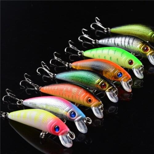 Artificial Minnow 70mm/8g Anti-Corrosion Bionic Fishing Lure Hard Bait Lifelike 3D Eyes Diving Depth 0.5-2M Plastic Fishing Bait