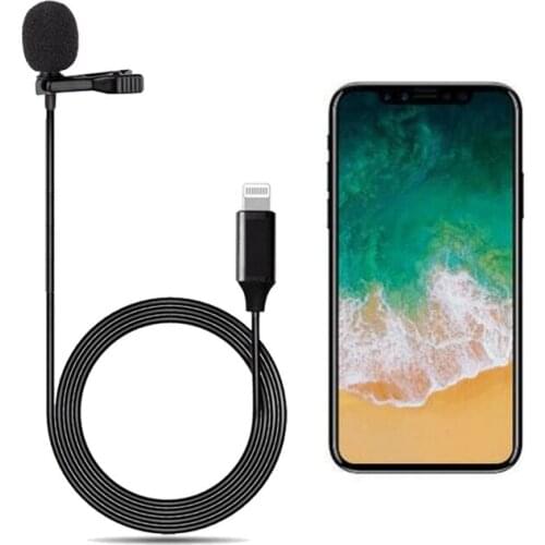 JAYETE Phone Audio Recording Lavalier Tie Clip Condenser Microphone Top Quality Mic For IOS Phone 11 X Xr Xs max 8 8plus etc
