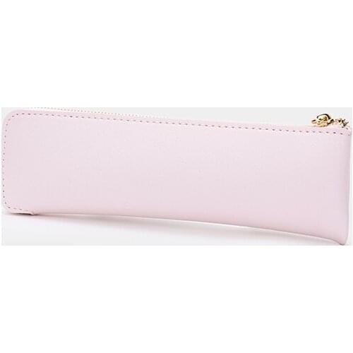 Simple pu leather pencil case female high-quality literary retro style ins tide large-capacity creative stationery box