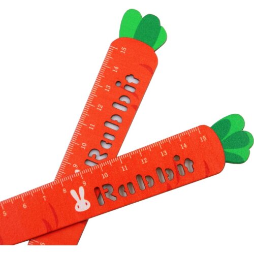 2020 Skarkbang 15cm Kawaii Carrot Wooden Straight Ruler Maths Geometry Cute School Stationery Supplies