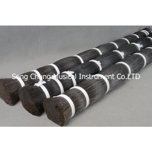 250 g violin bow hair violin black pony tail high quality violin accessories black horse tail