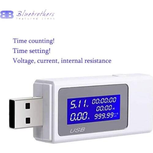 USB Volt Current Tester Charger Power Bank Tester Time Meter 30V 5A Support Huawei super fast charger QC3.0