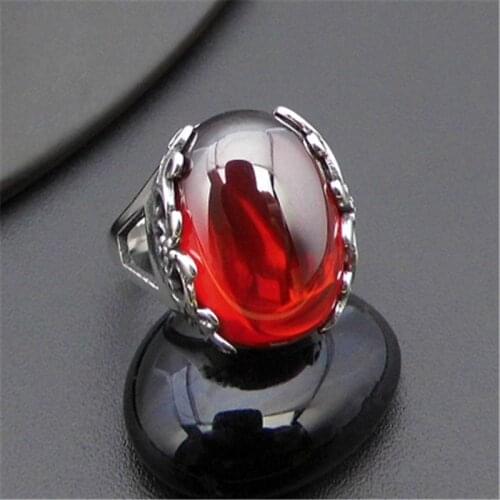 Vintage 925 Sterling Silver Garnet Rings For Women Natural Semi-Precious Stones Fine Jewelry Accessories Girlfriend Jewelry Gift